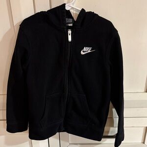 Nike Kids Black Full-Zip Hoodie